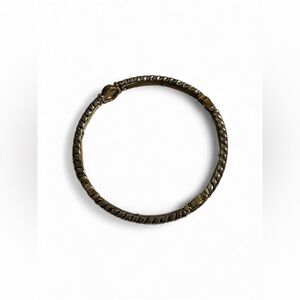 Vintage Silver-Tone Rhinestone Stretch Bracelet